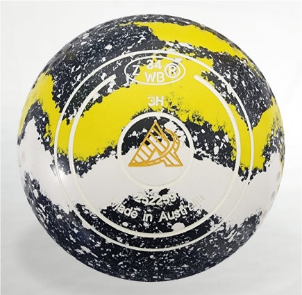 Optima Size 3 Grip Dimple Swirl Onyx-Yellow-White Logo Aero A Date stamp 34