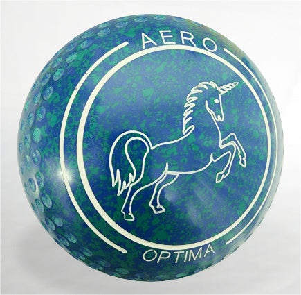 Optima Size 3.5 Grip Dimple Aqua Logo Unicorn Date stamp 34