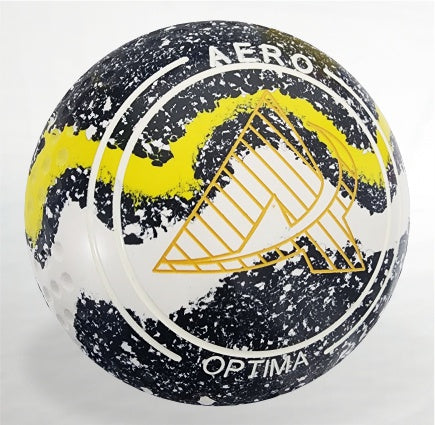 Optima Size 3 Grip Dimple Swirl Onyx-Yellow-White Logo Aero A Date stamp 34