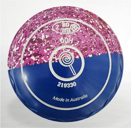 Optima Size 00 Grip ZScoop Colour Duo Candy-Blue Logo Lollipop Silver Glitter Date stamp 30