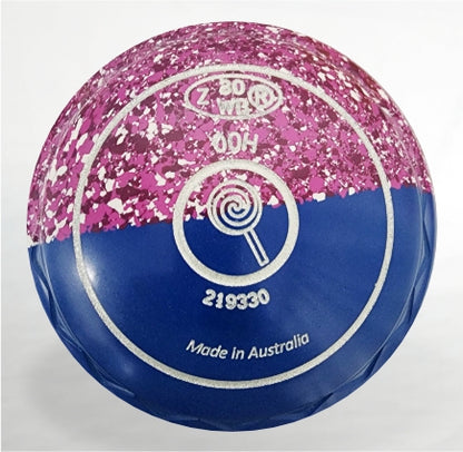 Optima Size 00 Grip ZScoop Colour Duo Candy-Blue Logo Lollipop Silver Glitter Date stamp 30