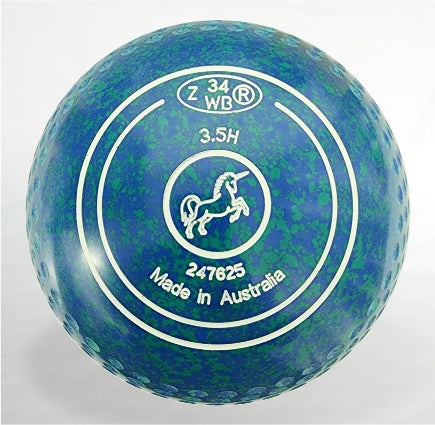 Optima Size 3.5 Grip Dimple Aqua Logo Unicorn Date stamp 34