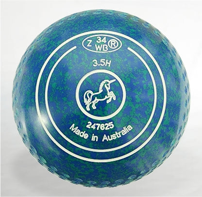 Optima Size 3.5 Grip Dimple Aqua Logo Unicorn Date stamp 34